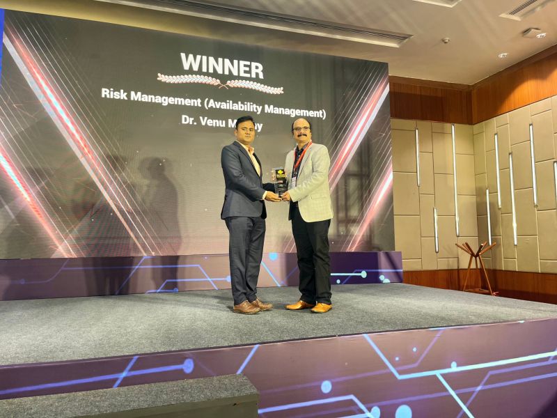 Winner of Risk Management Award - Dr. Venu Murthy